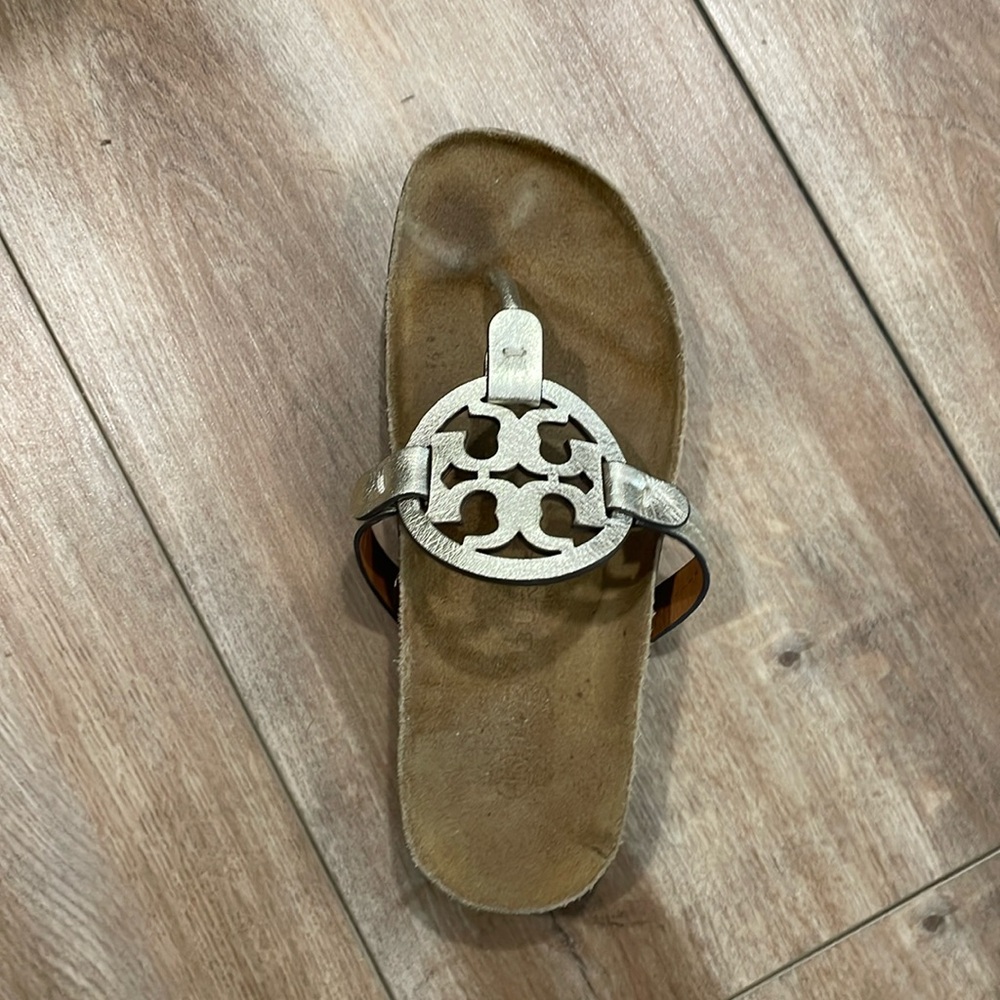 Tory Burch Women’s Miller Cloud Sandals Size 6.5 Spark Gold